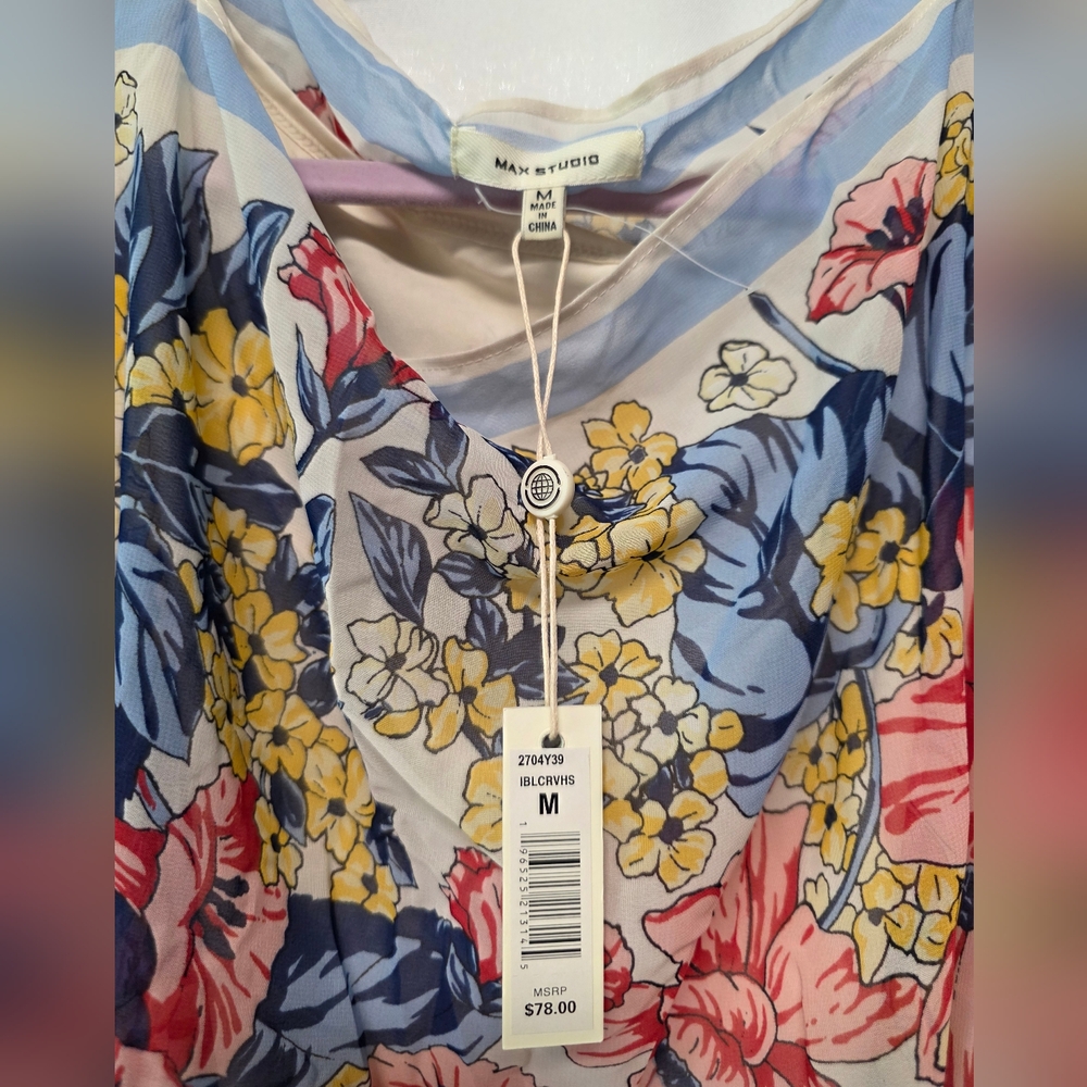 Max Studio Multicolor Floral Blouse - Picture 2 of 5